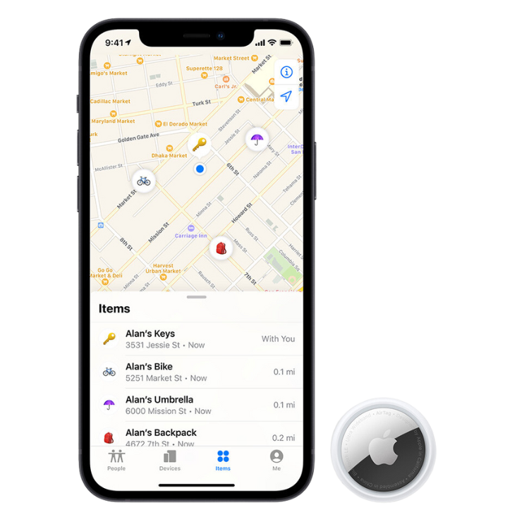 Apple APPLE AIRTAG SET DE 4 Guadeloupe