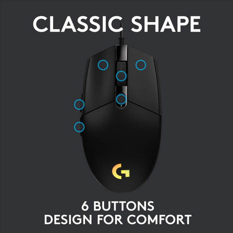 Logitech Logitech G203 LightSync Souris de Gaming Guadeloupe