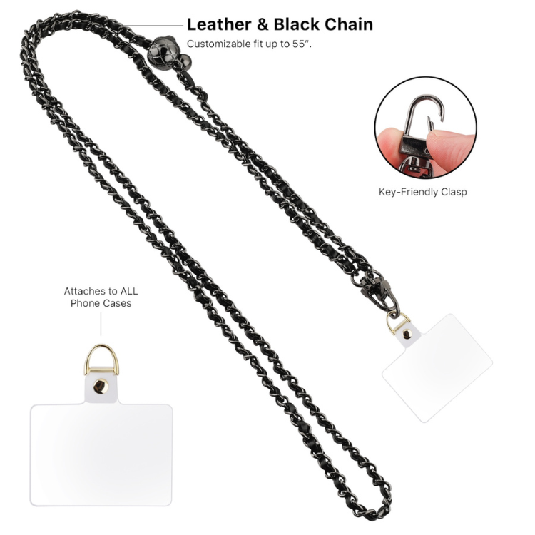 MyBat MyBat Obsidian Edge Bandoulière chaîne de luxe noire Guadeloupe