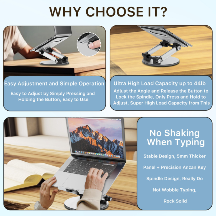 MyBat MyBat Pro Ergonomic Support pour ordinateur portable ajustable Guadeloupe