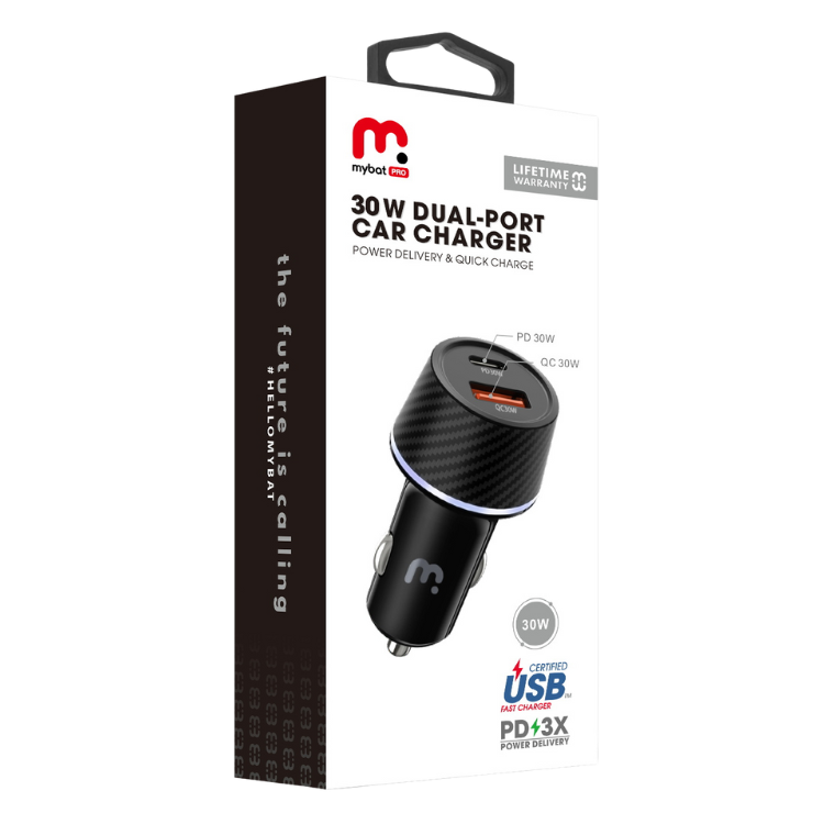 MyBat MyBat Pro Chargeur voiture double port Ultra rapide 30w Guadeloupe