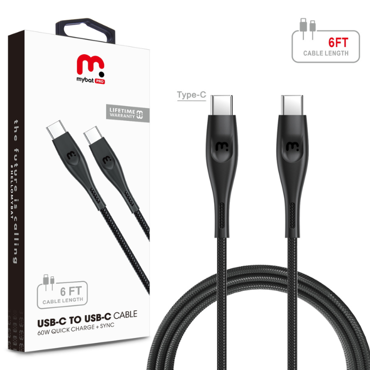 MyBat MyBat Pro Câble USB-C vers USB-C 1,8m Noir Guadeloupe