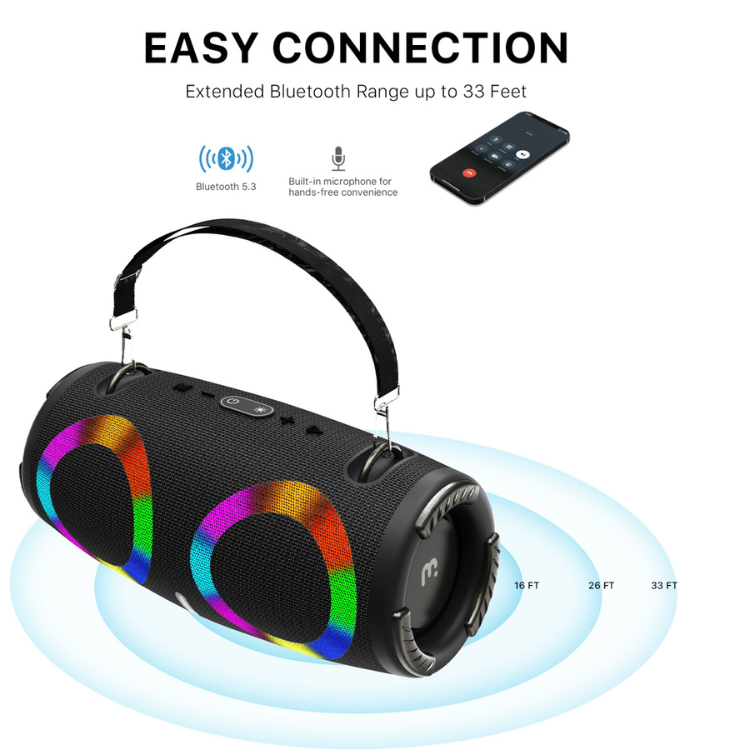 MyBat MyBat Pro VibeBuddy Plus Enceinte Bluetooth nomade avec lumières RGB Guadeloupe