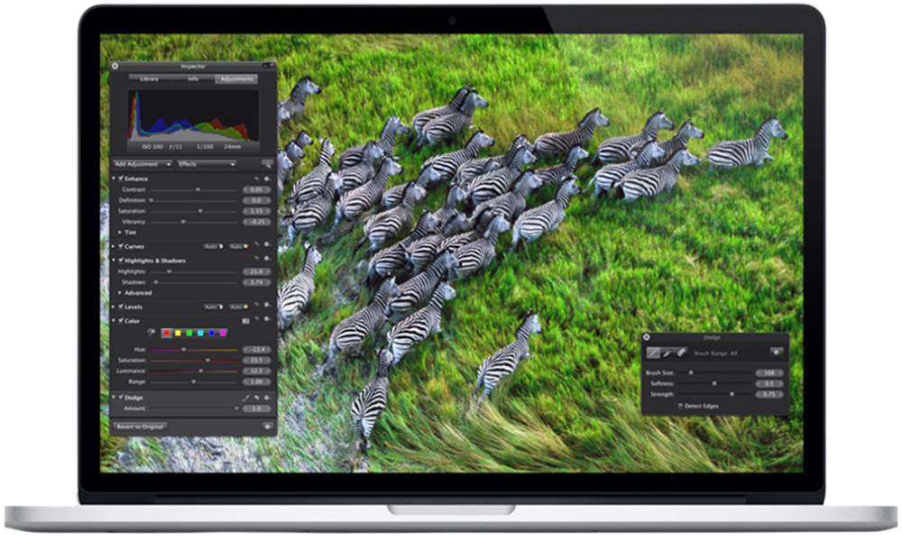 Apple Macbook Pro 15,4" (Mi-2015) - i7 Quadricoeur 2,2 GHz - 16 Go RAM Argent Guadeloupe