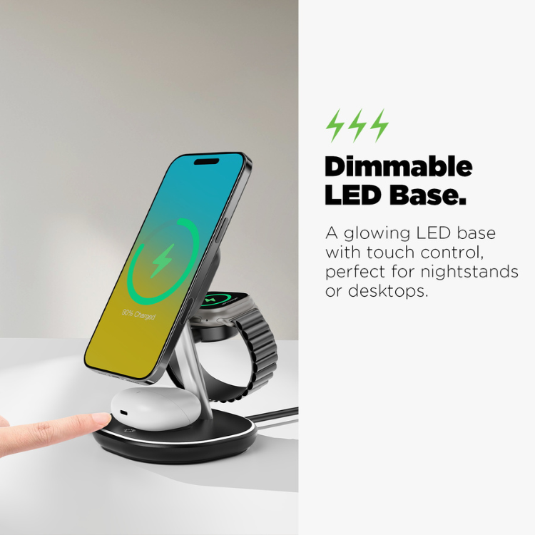 MyBat AmpNergy MagStance 3-en-1 Support de recharge sans fil Guadeloupe