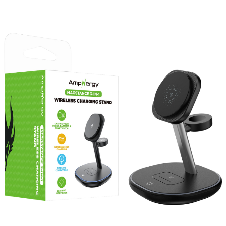 MyBat AmpNergy MagStance 3-en-1 Support de recharge sans fil Guadeloupe