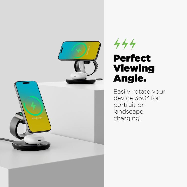 MyBat AmpNergy MagStance 3-en-1 Support de recharge sans fil Guadeloupe