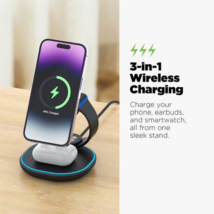 MyBat AmpNergy MagStance 3-en-1 Support de recharge sans fil Guadeloupe