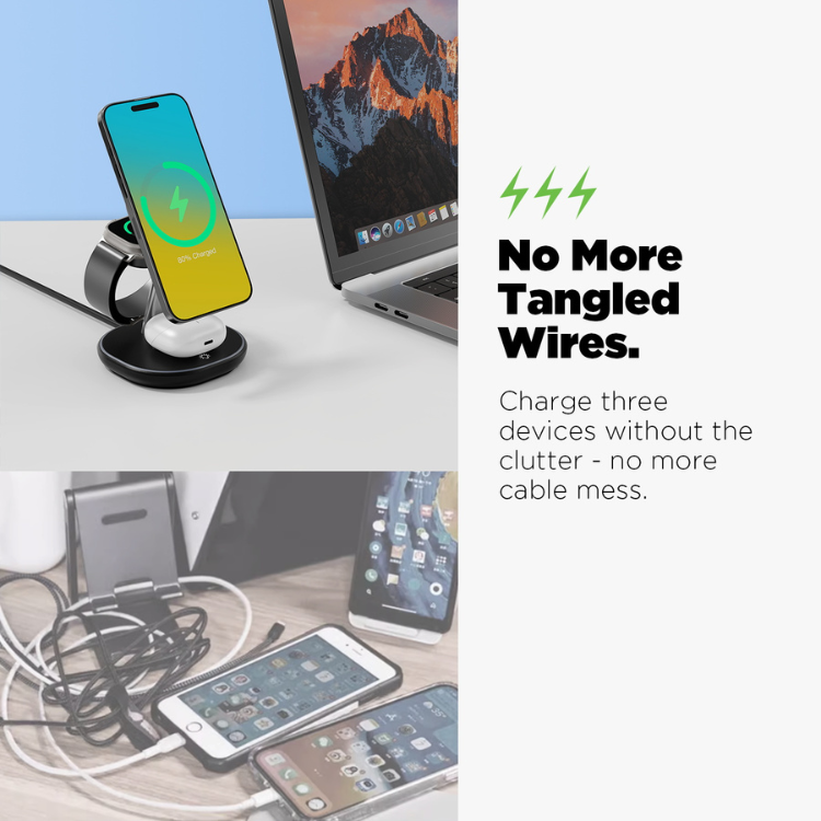 MyBat AmpNergy MagStance 3-en-1 Support de recharge sans fil Guadeloupe