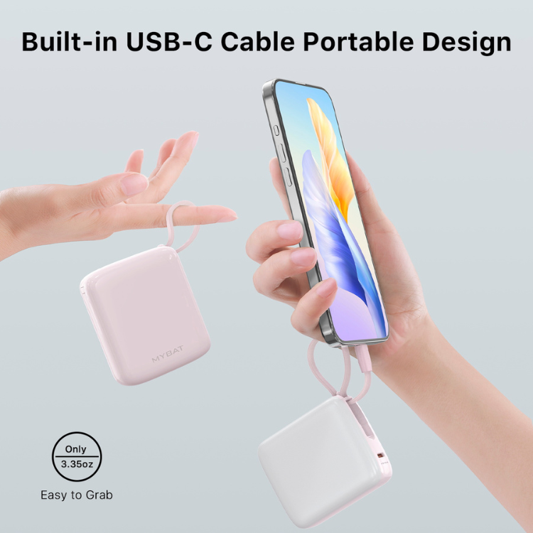 MyBat MyBat PowerLoop Batterie externe 10000mAh avec câble USB-C intégré Guadeloupe