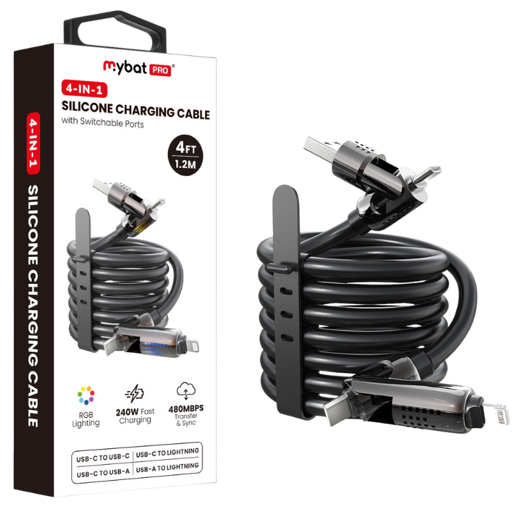 MyBat MyBat Pro Câble de charge 4-en-1 en silicone Guadeloupe
