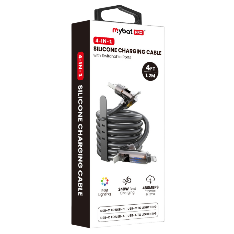 MyBat MyBat Pro Câble de charge 4-en-1 en silicone Guadeloupe