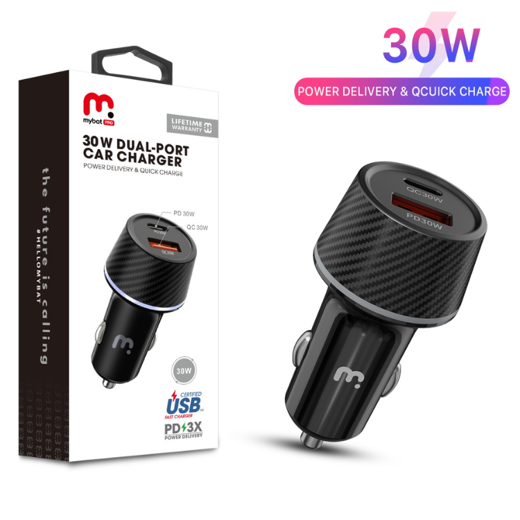 MyBat MyBat Pro Chargeur voiture double port Ultra rapide 30w Guadeloupe