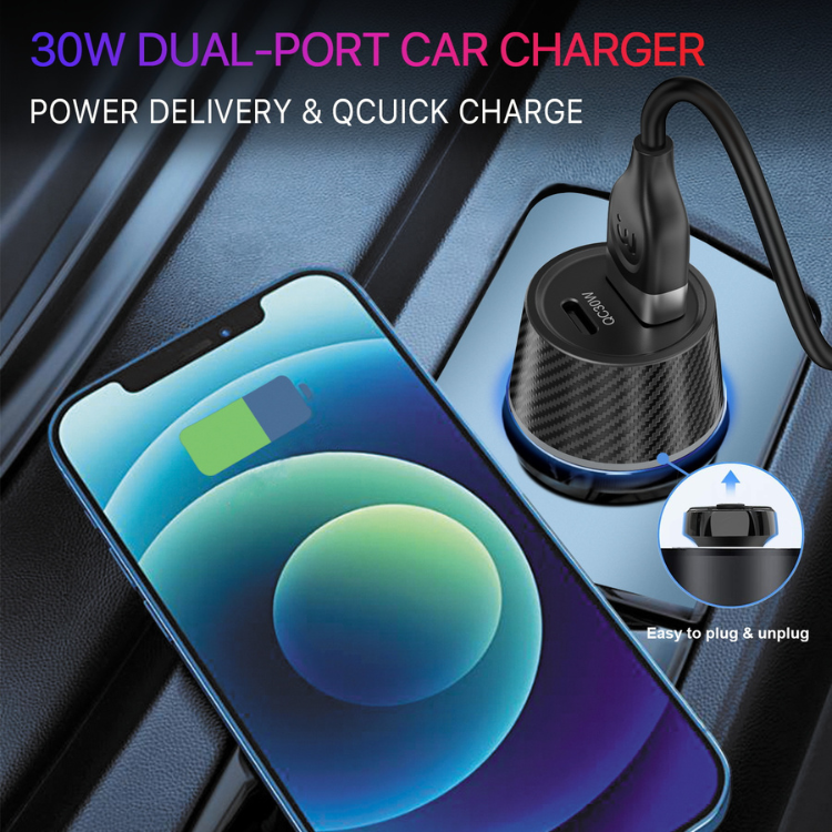 MyBat MyBat Pro Chargeur voiture double port Ultra rapide 30w Guadeloupe
