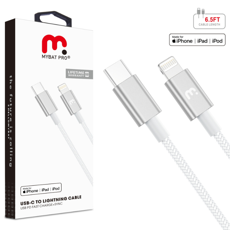 MyBat MyBat Pro Câble USB-C vers Lightning 2m Blanc Guadeloupe
