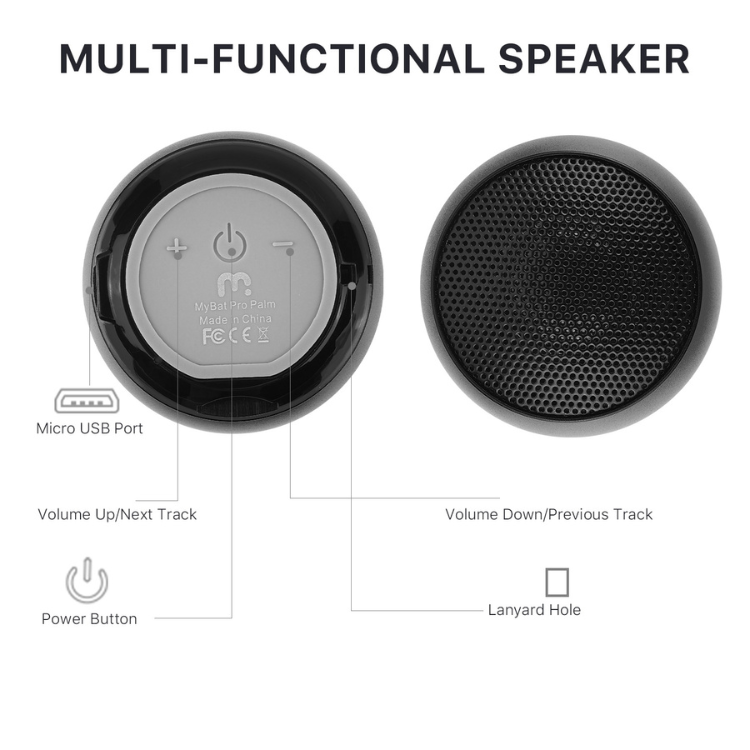 MyBat MyBat Pro Palm Enceinte Bluetooth compacte au son puissant Guadeloupe