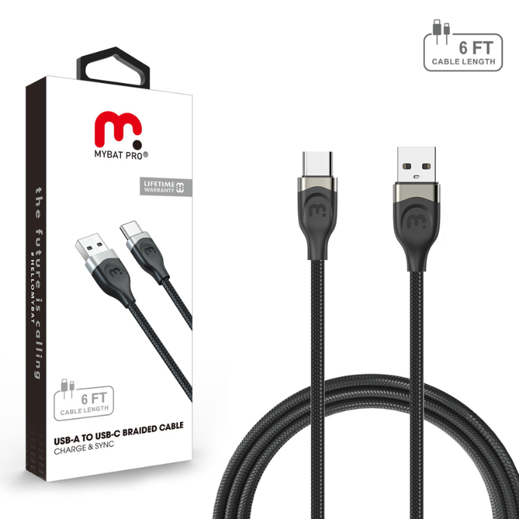 MyBat MyBat Pro Câble USB-A vers USB-C 1,8m Noir Guadeloupe