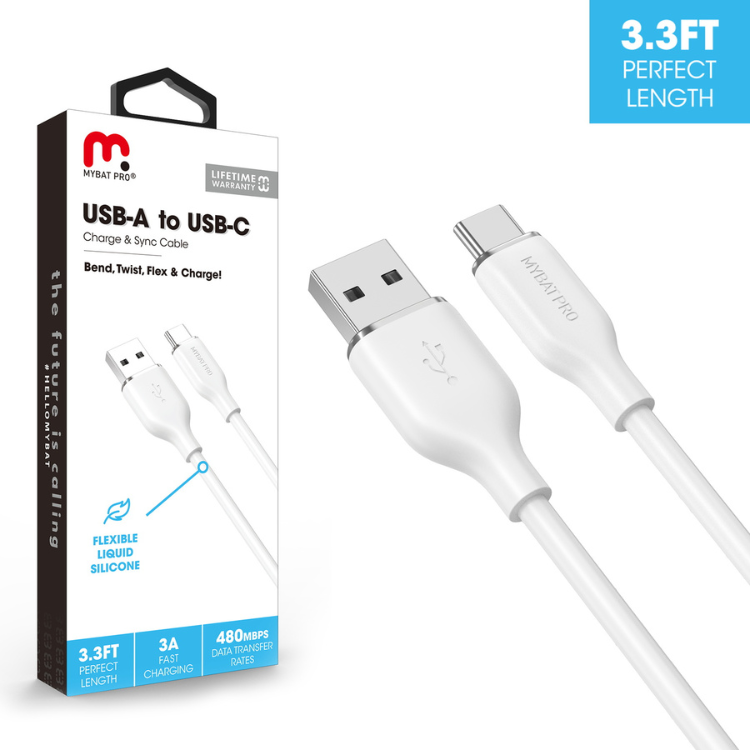 MyBat MyBat Pro Câble USB-A vers USB-C 1m Blanc Guadeloupe