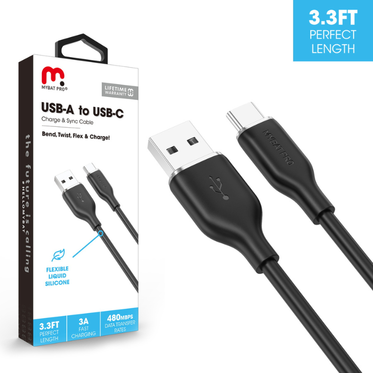 MyBat MyBat Pro Câble USB-A vers USB-C 1m Noir Guadeloupe