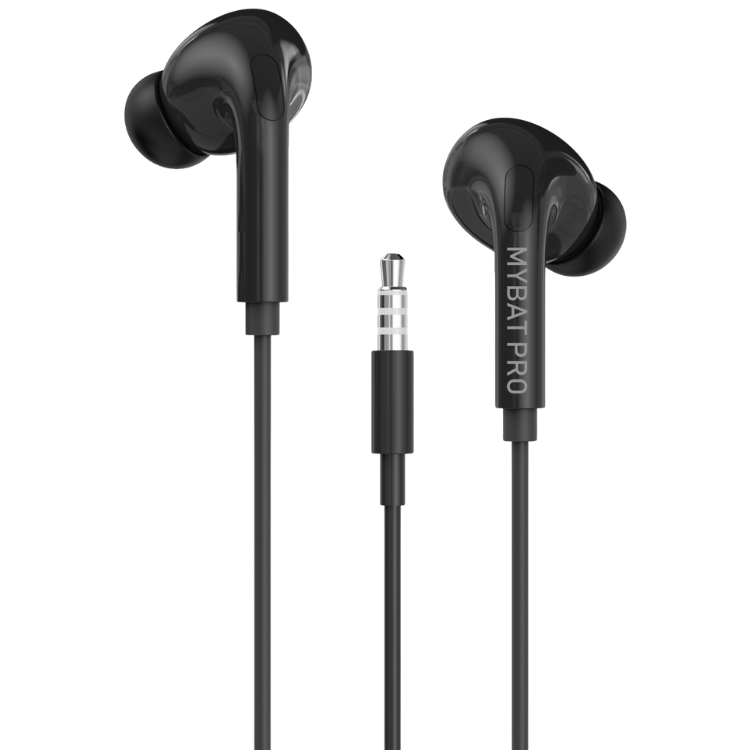 MyBat Pro Kit mains libres stéréo filaire avec prise 3.5mm et micro Noire