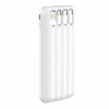 Devia BATTERIE EXTERNE UNIVERSEL- 4 CABLES - 10000 mAh Blanc Guadeloupe